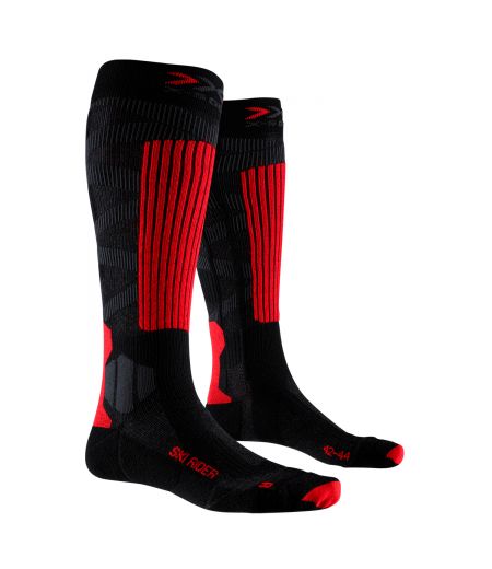 Носки X-SOCKS® Ski Rider 4.0 Dark Grey Melange/Red/Black