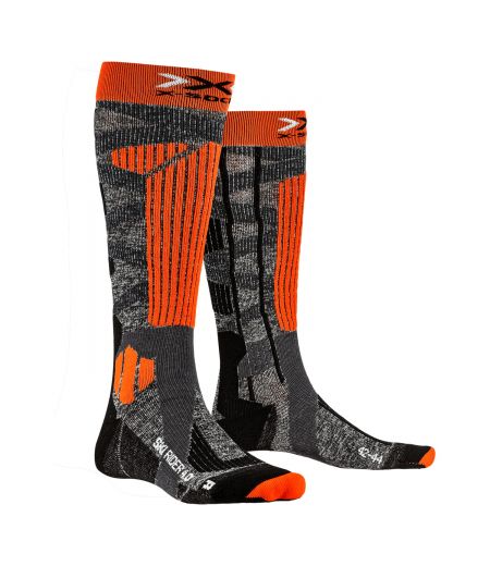 Носки X-SOCKS® Ski Rider 4.0 Stone Grey Melange/X-Orange