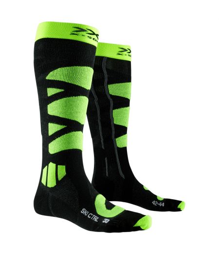 Носки X-SOCKS® Ski Control 4.0 Anthracite Melange/Python Yellow