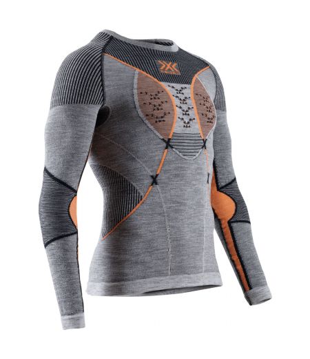 Мужская термокофта APANI® MERINO 4.0 Black/Grey/Orange