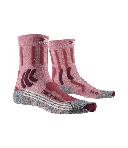 Женские носки X-SOCKS® Trek X Linen 4.0 Vintage Red Melange/Grey Melange
