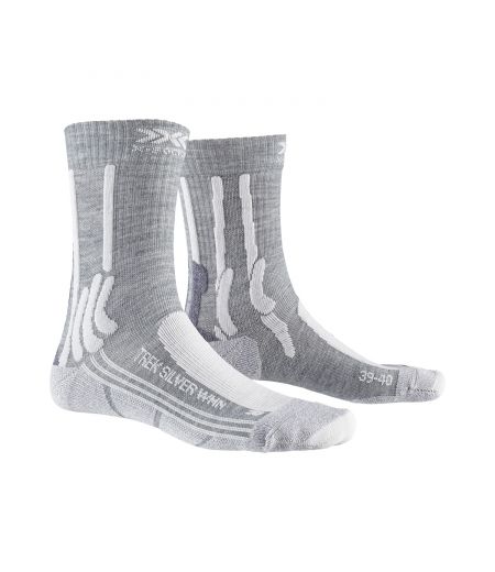 Женские носки X-SOCKS® Trek Silver 4.0 Dolomite Grey Melange/Pearl Grey