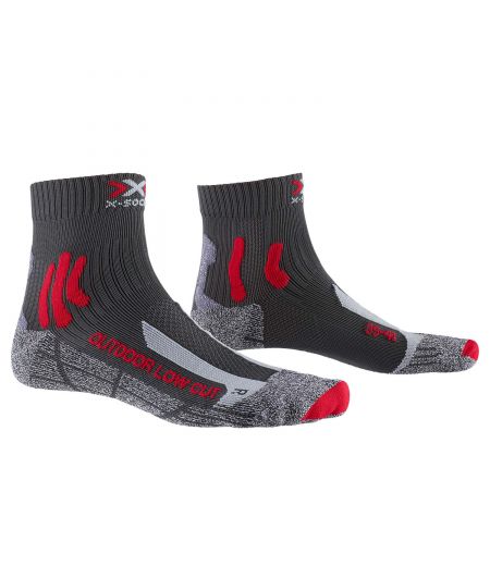 Шкарпетки X-SOCKS® Trek Outdoor Low Cut 4.0 Anthracite/Red