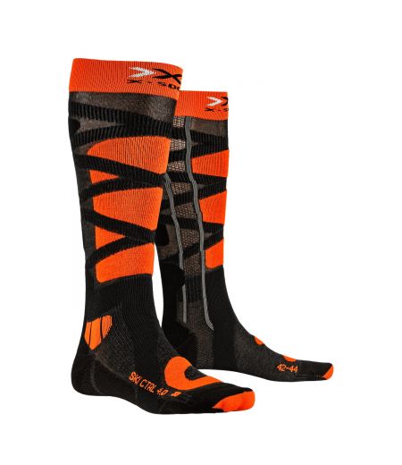 Шкарпетки X-SOCKS® Ski Control 4.0 Anthracite Melange/X-Orange